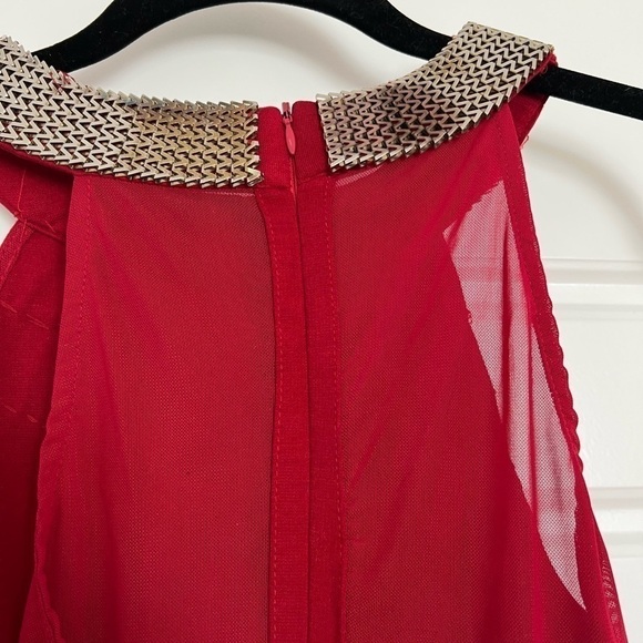 XTAREN Women’s Red Beaded Blouse Size Small - Picture 8 of 8